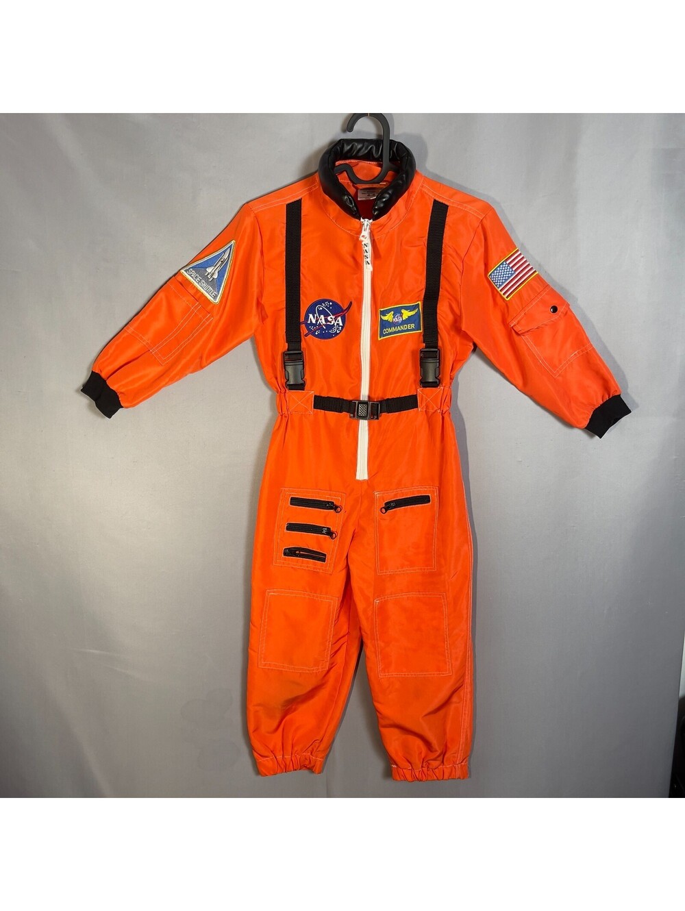 Child’s Unisex 4-6 Orange NASA Spacesuit Astronaut Zip Up Halloween Costume